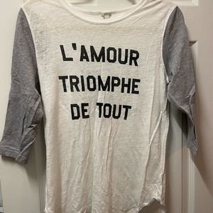 J.Crew linen baseball shirt